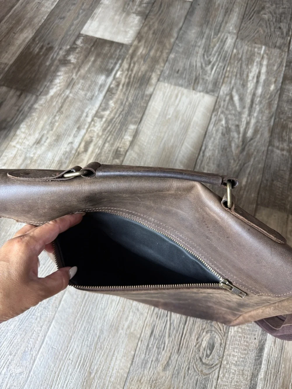 Classic Brown Leather Laptop, Office Bag for Men